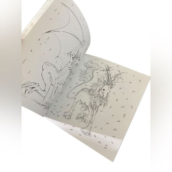 Pop Manga adult coloring books dragons cute and creepy set of 3 - Picture 6 of 13